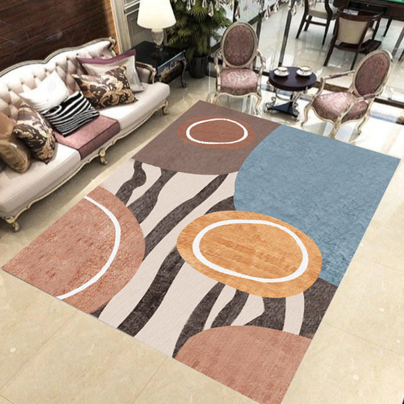BowLift | Simple Color Gradient Stripe Print Carpet Colorful New Arrivals Carpet Polyester Washable Carpet for Living Room