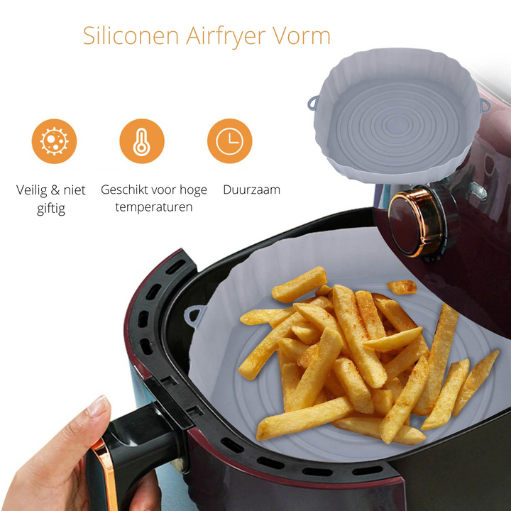 SiliconFry Tray – Reusable Airfryer Mold for Dishwasher Bowlift