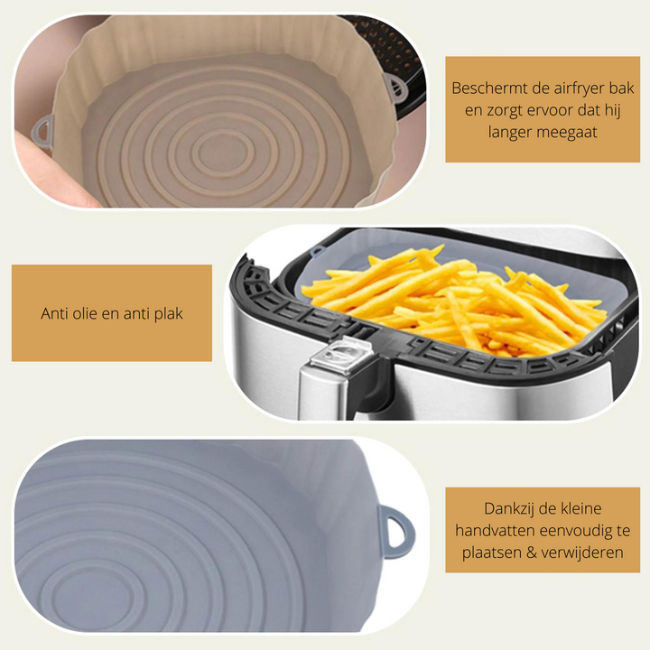 SiliconFry Tray – Reusable Airfryer Mold for Dishwasher Bowlift