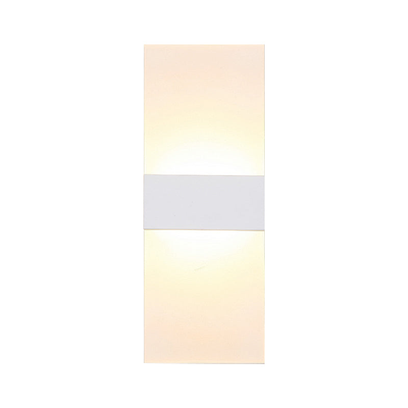 BowLift | Black/White Rectangular LED Wall Light Minimalist Acrylic Thinnest Wall Mounted Lamp in Warm/White Light, 11.5"/16" B