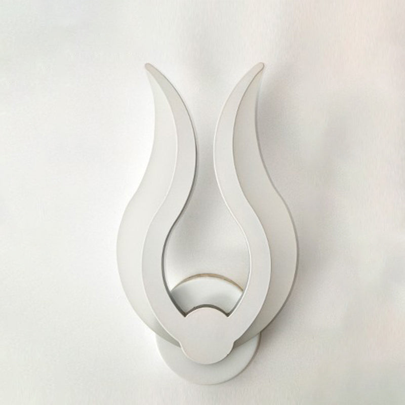 BowLift | Flame-shaped Bedroom Wall Lantern Lighting Acrylic LED Nordic Wall Mounted Light in Warm/White Light