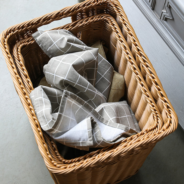Premium Handwoven Wicker Storage Bin Bowlift