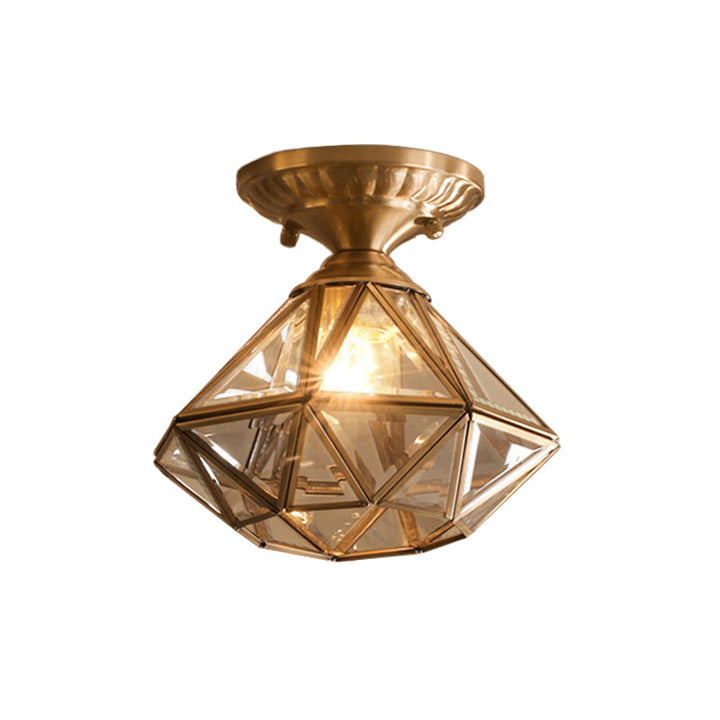 BowLift | StarLuxe Ceiling Light - Traditional Brass Ceiling Lamp with Glass