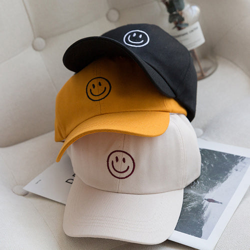Women's Adjustable Smile Embroidered Cap Bowlift