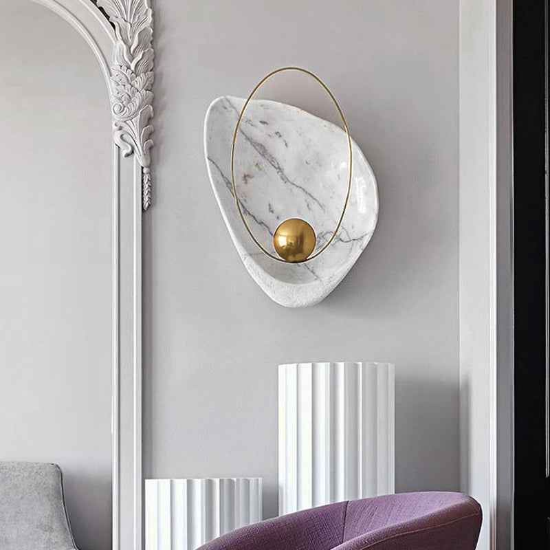 BowLift | Drop Marble Wall Lamp Designer 1-Light Black/White Ceiling Light for Living Room