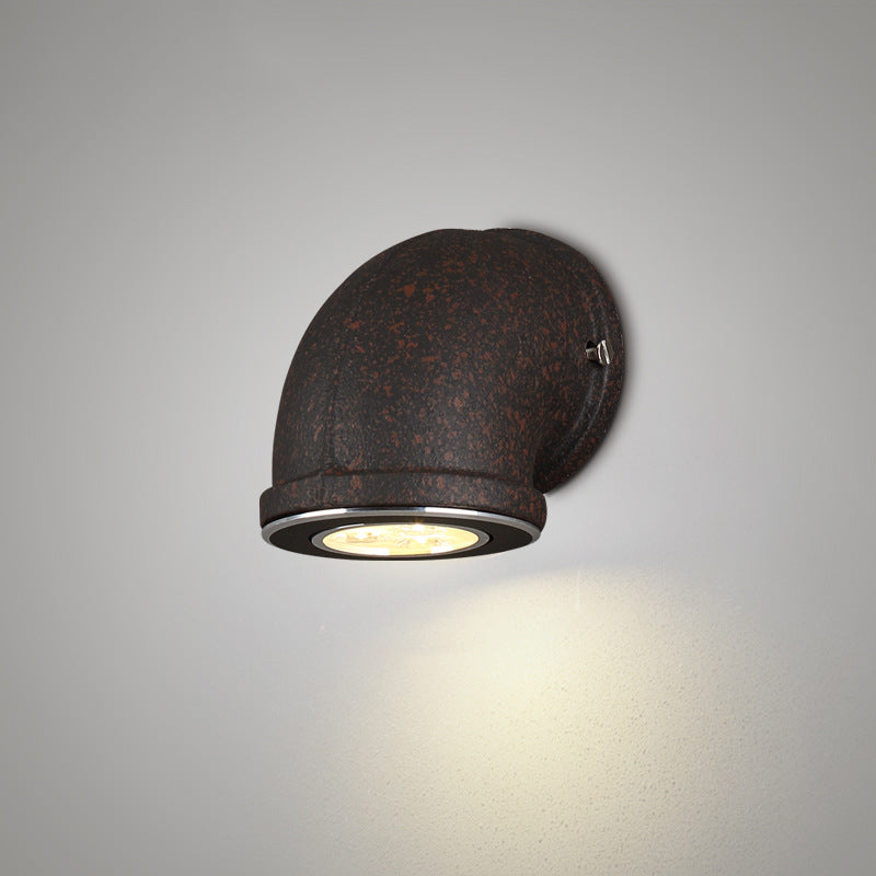 BowLift | Iron Black Surface Wall Sconce Water Pipe/Cage/Fist-shaped 1-Bulb Industrial Style Wall Mounted Light Fixture