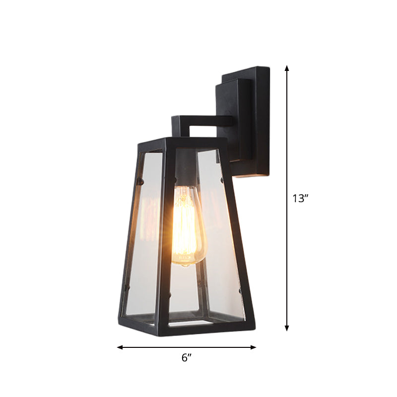 BowLift | Iron Black Surface Wall Sconce Water Pipe/Cage/Fist-shaped 1-Bulb Industrial Style Wall Mounted Light Fixture