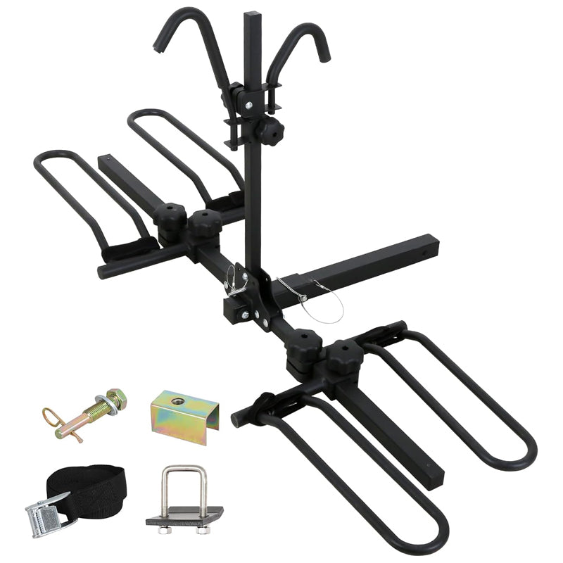 BowLift | 2-Bike Hitch Bike Rack 90 lbs Capacity Tiltable Bicycle Carrier Rack with Hitch Tightener and Strap