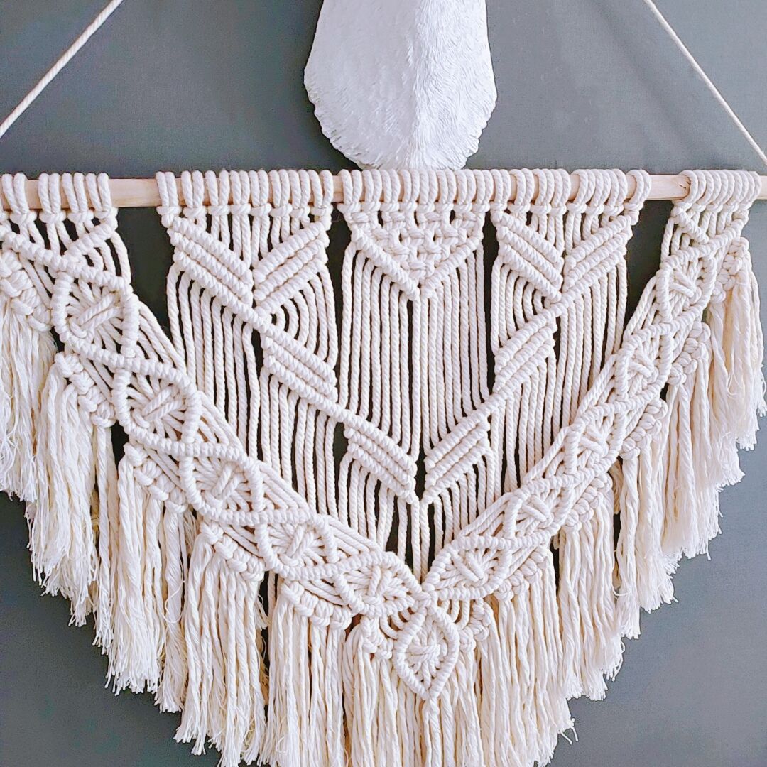 Bohemian Macrame Fringe Wall Hanging Bowlift