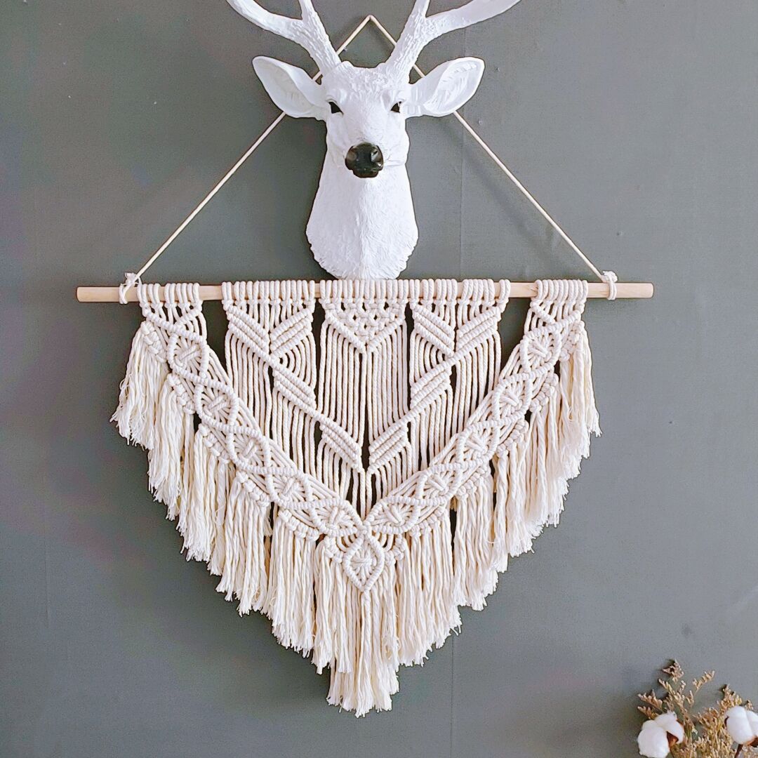 Bohemian Macrame Fringe Wall Hanging Bowlift