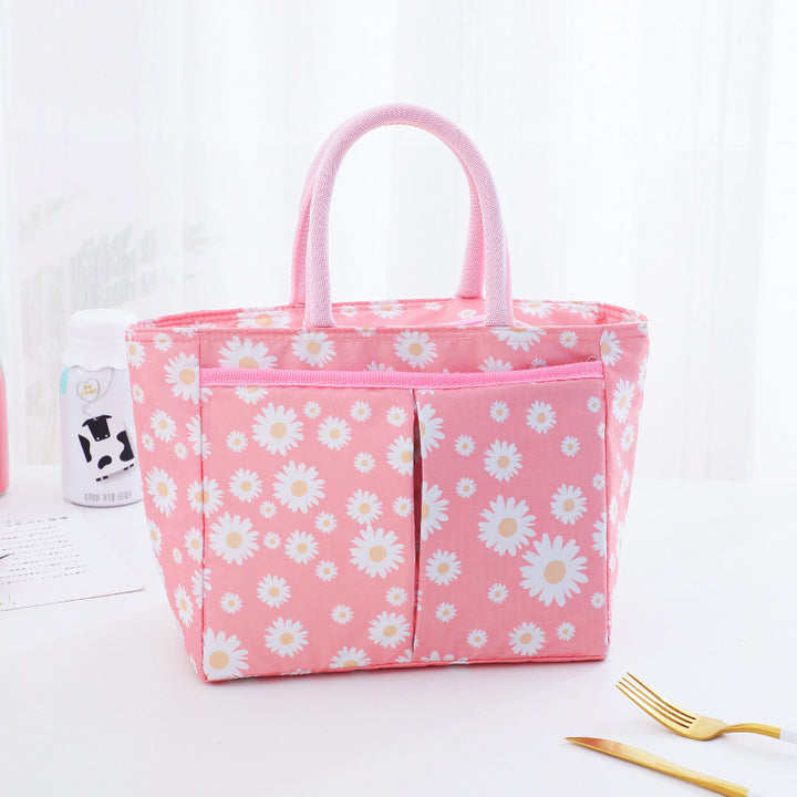 Stylish Flower Print Tote Bag Bowlift