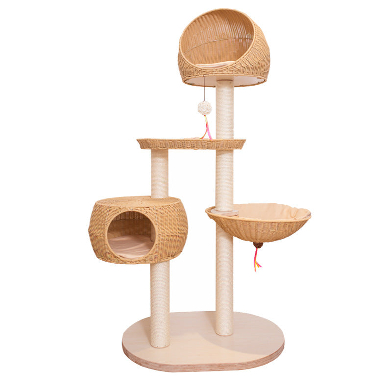 Cat tree made of natural material Bowlift