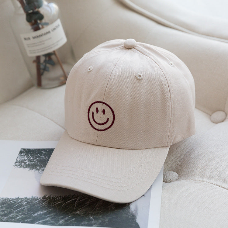 Women's Adjustable Smile Embroidered Cap Bowlift