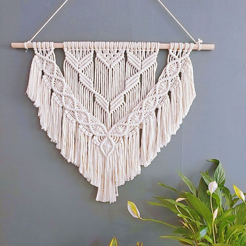Bohemian Macrame Fringe Wall Hanging Bowlift