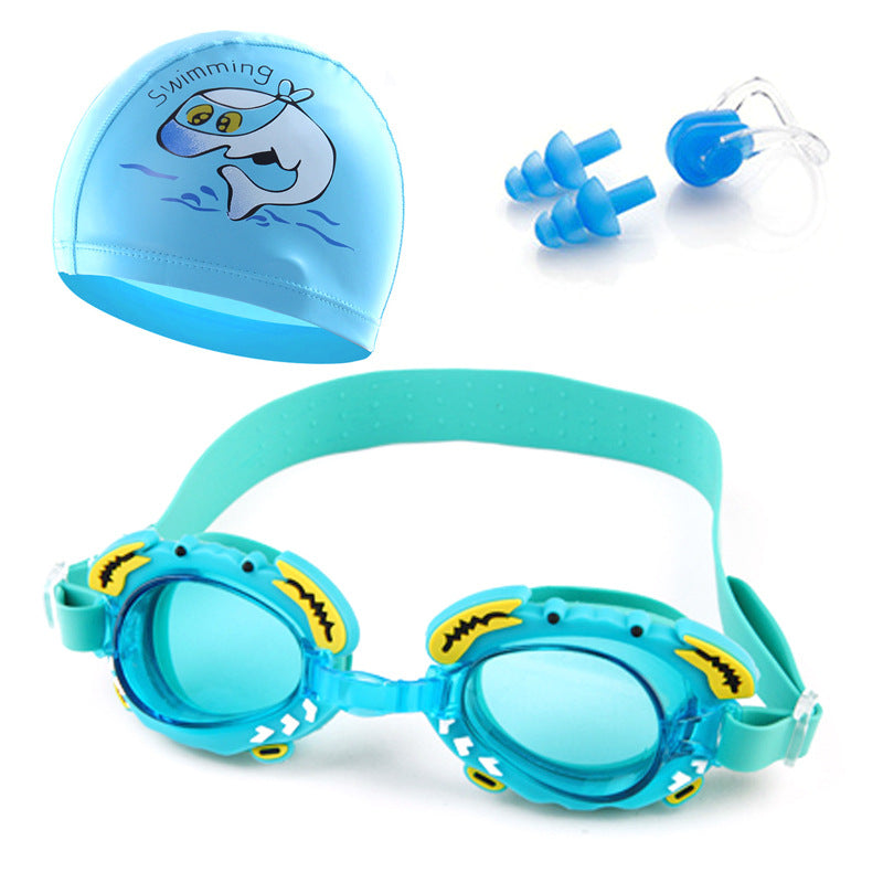 Swimming goggles with comfortable nose closure and sturdy earplugs Bowlift