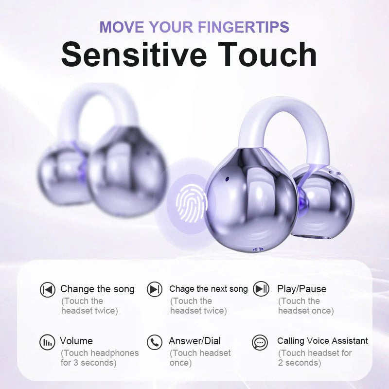 BowLift | AI Translation Open Ear Clip Bluetooth Headphones