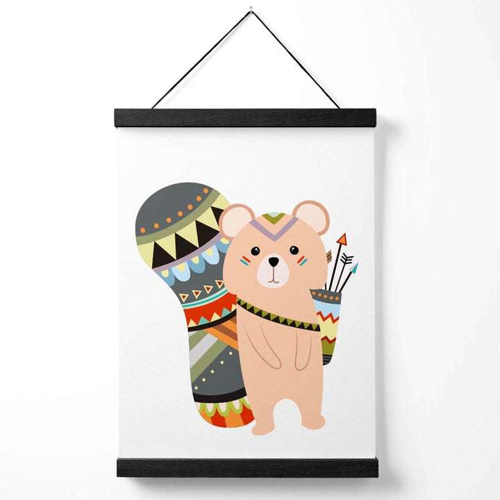 Braun Squirrel Tribal Animal Poster with Hanger | Bowlift