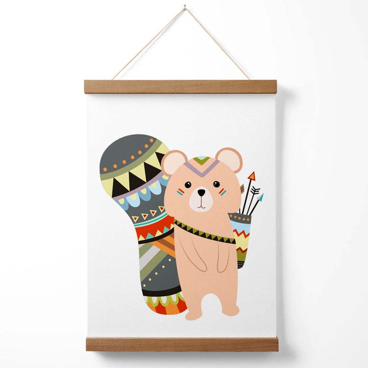 Braun Squirrel Tribal Animal Poster with Hanger | Bowlift