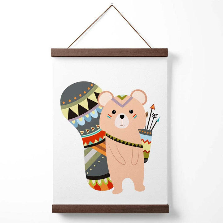 Braun Squirrel Tribal Animal Poster with Hanger | Bowlift