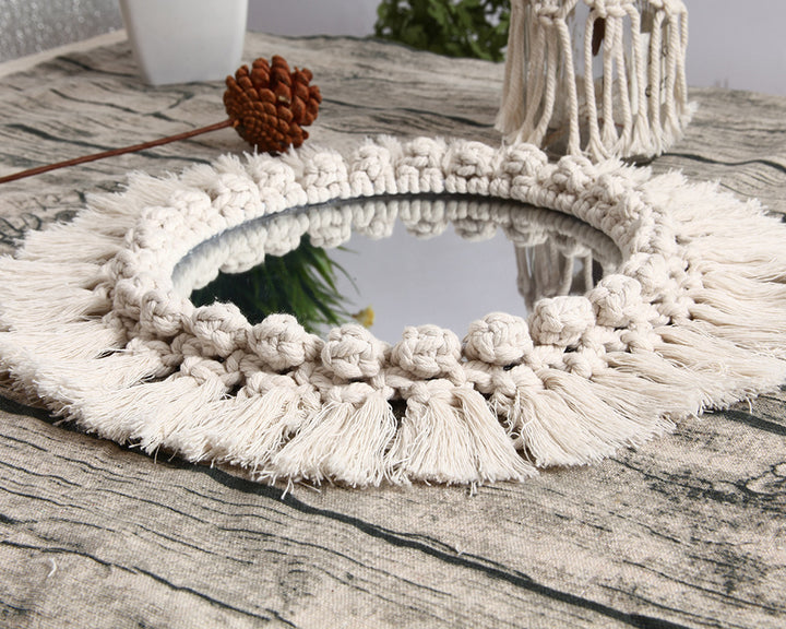 Decorative Macrame Wall Mirror Bowlift