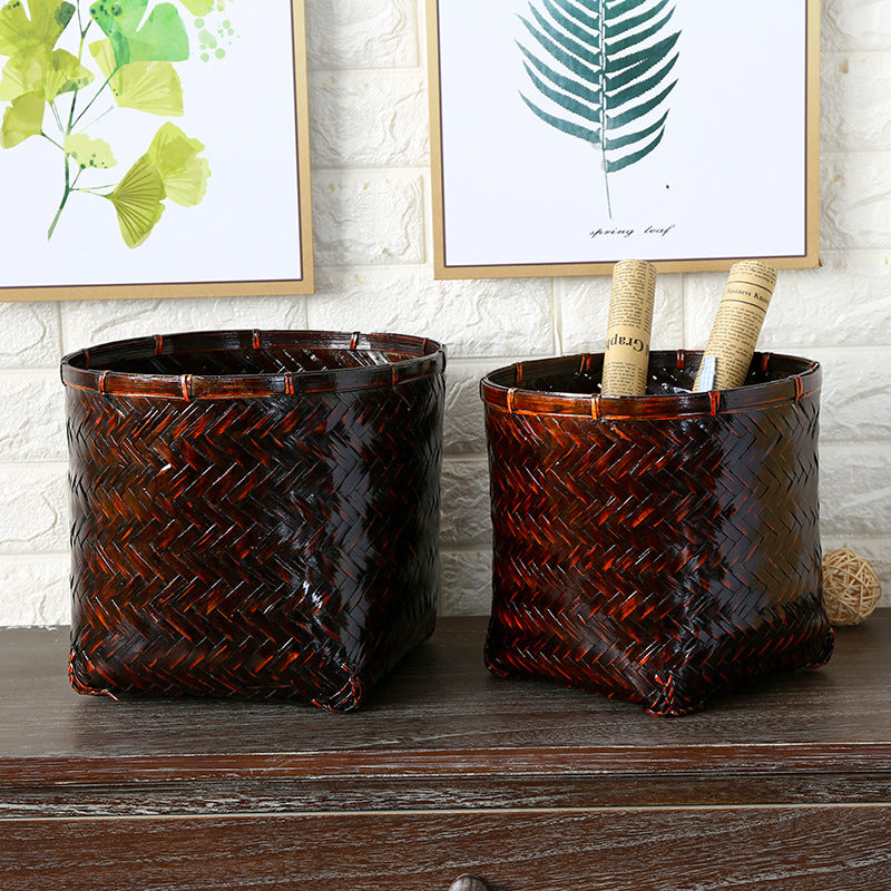 Handcrafted Woven Storage Basket Bowlift