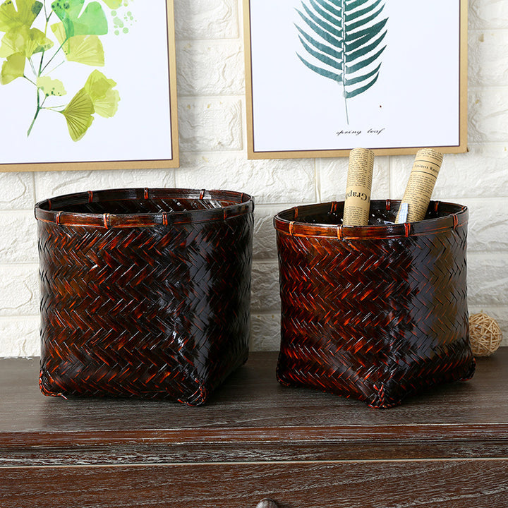 Handcrafted Woven Storage Basket Bowlift