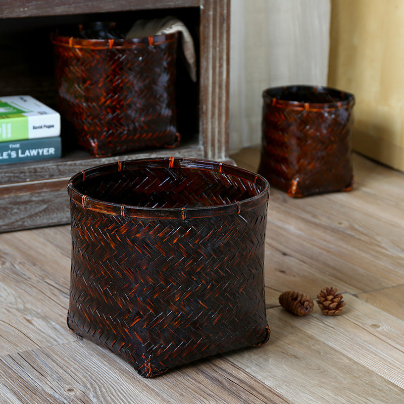 Handcrafted Woven Storage Basket Bowlift