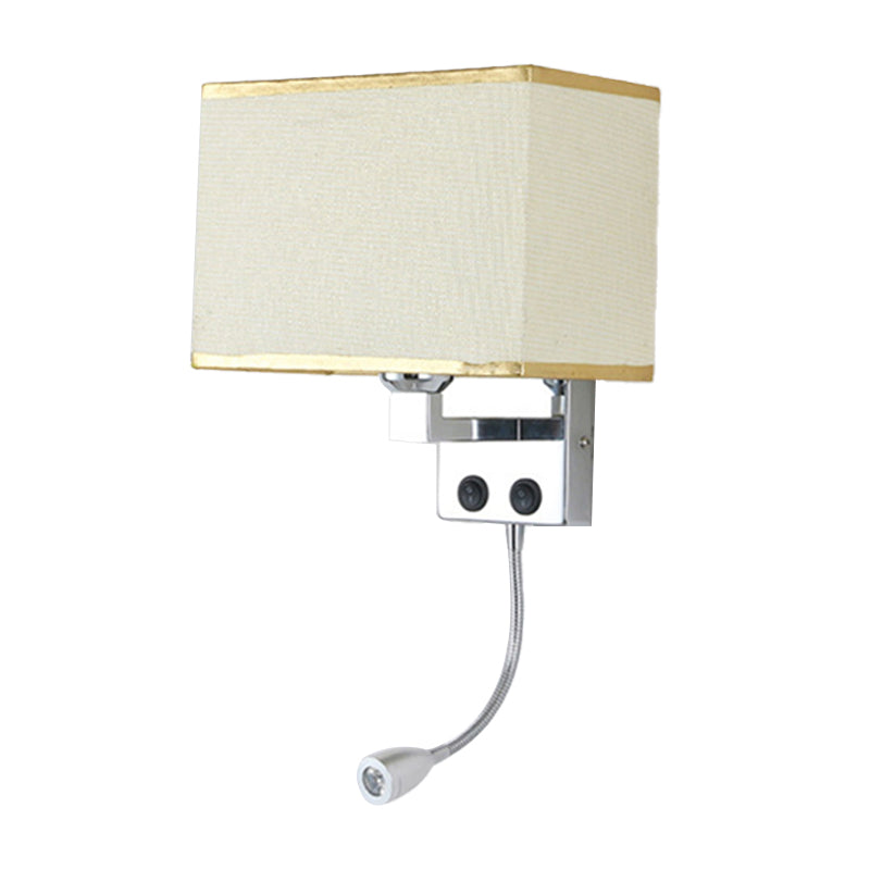 BowLift | Fabric Rectangular Spotlight Wall Light Nordic 1-Light Black/Linen/Beige Wall Mounted Lighting Fixture