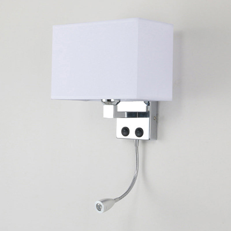 BowLift | Fabric Rectangular Spotlight Wall Light Nordic 1-Light Black/Linen/Beige Wall Mounted Lighting Fixture