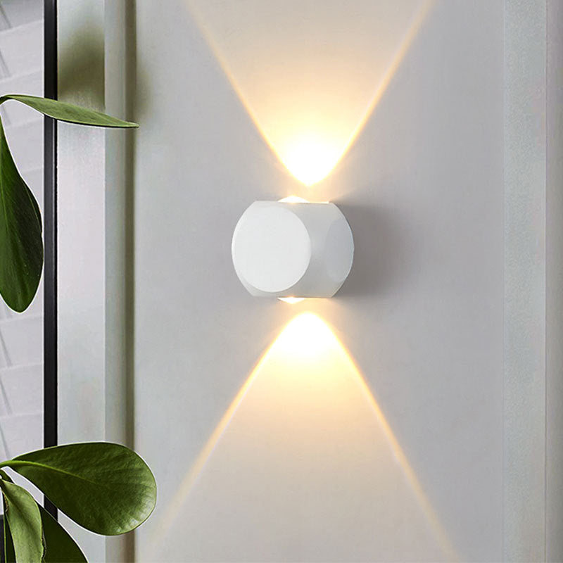 BowLift | Mini Cube Wall Washer Sconce Nordic Aluminium 2/4-Head Living Room LED Wall Light in Black/White