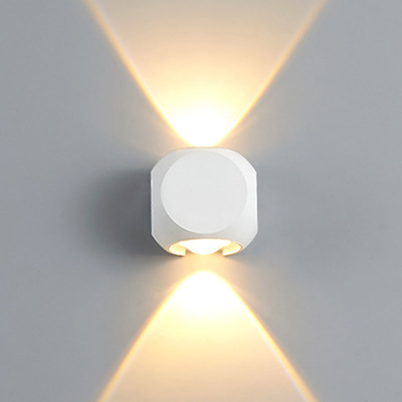 BowLift | Mini Cube Wall Washer Sconce Nordic Aluminium 2/4-Head Living Room LED Wall Light in Black/White