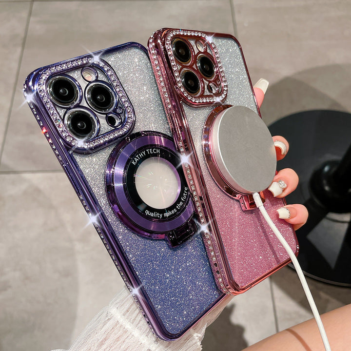 BowLift | Glitter Diamond Magnetic MagSafe Ring Holder for iPhone