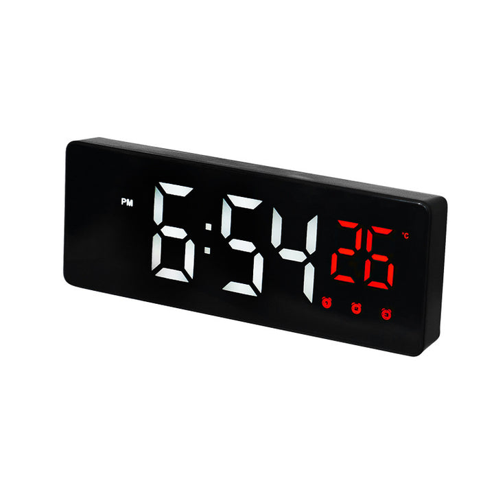 Digital table alarm clock with temperature display and LED display Bowlift