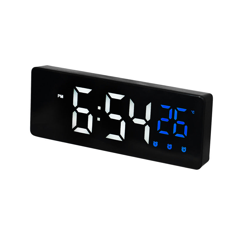 Digital table alarm clock with temperature display and LED display Bowlift