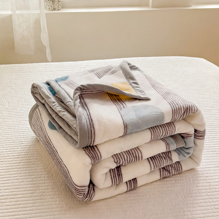 Soft coral fleece blanket, various sizes