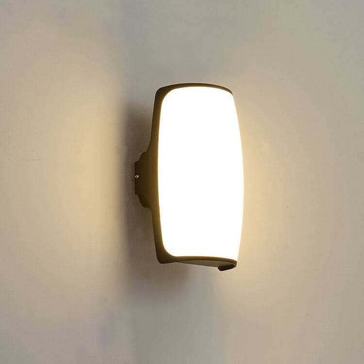 Modern Creative Geometry Aluminum Outdoor Waterproof LED Wall Sconce Lamp | Bowlift