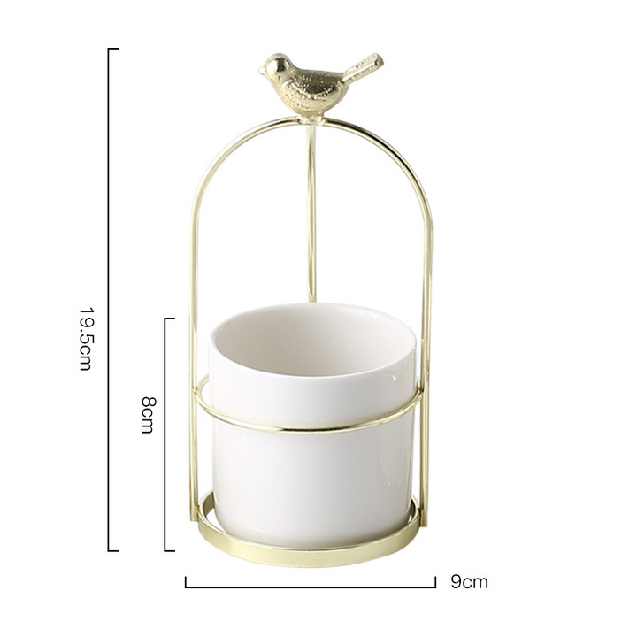 BowLift | Flower plant pots with bird design for stylish decoration