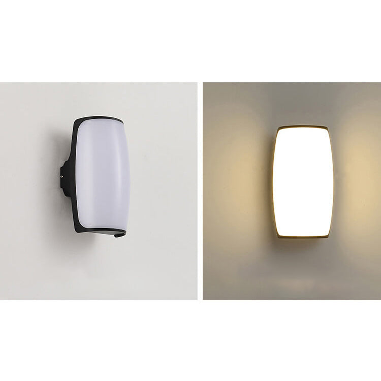 Modern Creative Geometry Aluminum Outdoor Waterproof LED Wall Sconce Lamp | Bowlift