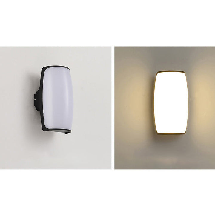 Modern Creative Geometry Aluminum Outdoor Waterproof LED Wall Sconce Lamp | Bowlift