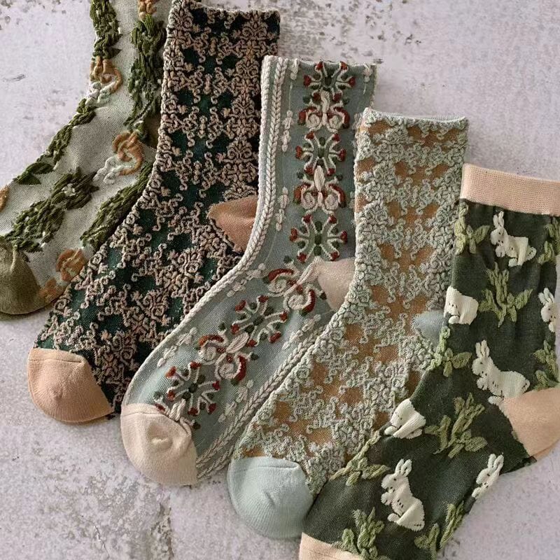 BowLift | Women's Floral Cotton Socks (10 Pairs)