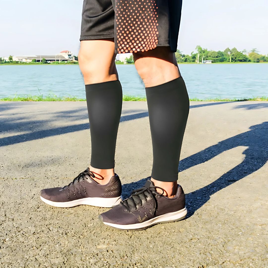 ComfortFlow Support Socks | Soft Highly Elastic Calf Compression - for Muscle Recovery and Circulation Enhancement Bowlift