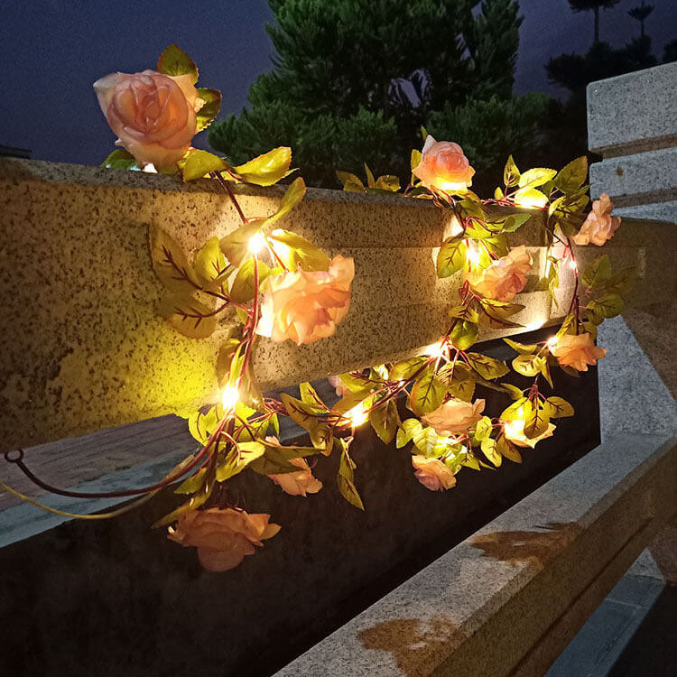 BowLift | Solar Outdoor Waterproof Shockproof Rose Outdoor LED String Lights