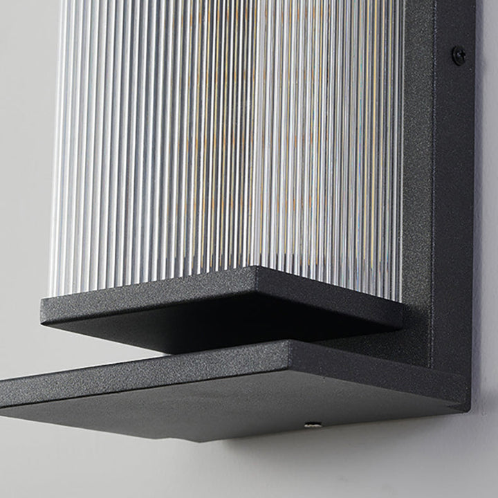 Modern Minimalist Waterproof Rectangular Stainless Steel Acrylic LED Wall Sconce Lamp For Outdoor Patio | Bowlift