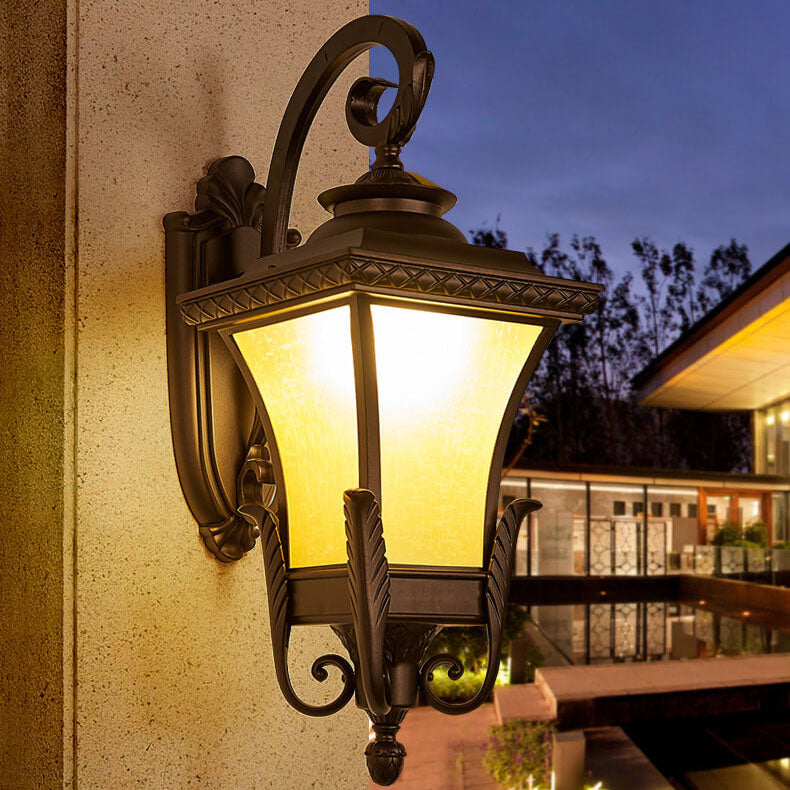 European-style Retro Aluminum Waterproof Outdoor 1-Light Wall Sconce Lamp | Bowlift