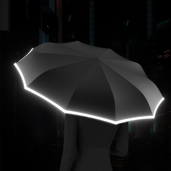 BowLift | Ring buckle umbrella, Reflective Safety Strip, Sturdy Windproof, Travel Portable