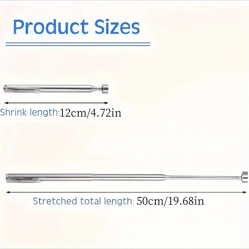 BowLift | 3-in-1 Telescopic Magnetic Grabbing Tool – Stainless Steel, Non-Electric