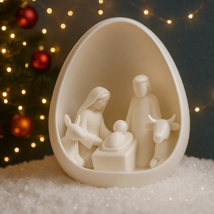 Decorative nativity figure made of PLA in 3D print