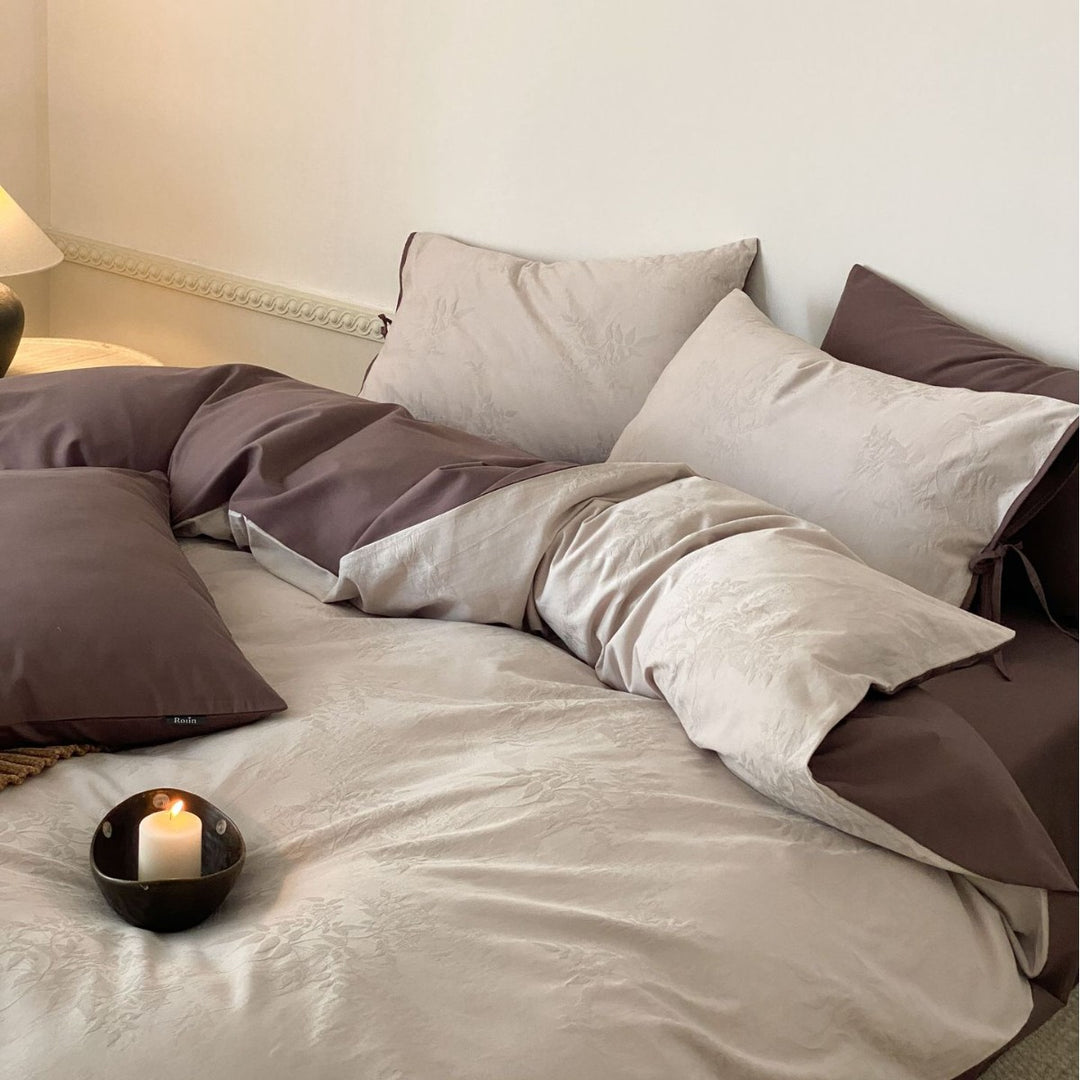 Cotton bedding set, 100s, long staple comb, 4-piece
