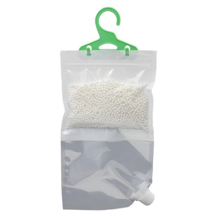 Reusable moisture absorber to hang