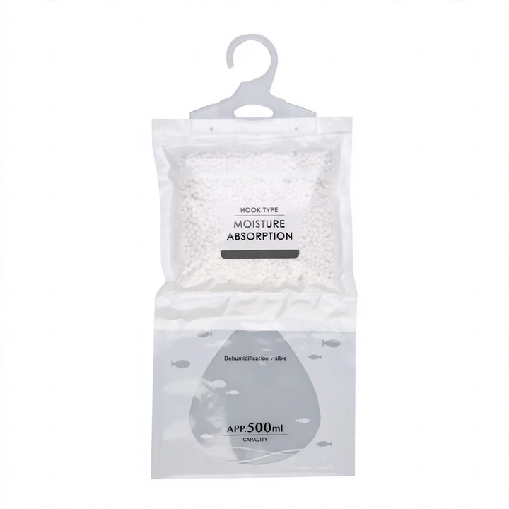 Dehumidifying bags for drawers and cabinets